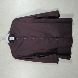 09535 Softwear by Mark Singer brown linen 3/4 sleeve jacket M NEW